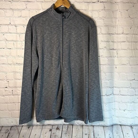 Tommy Bahama Men’s Gray Long Sleeve Full Zip Mock Neck size M - Picture 1 of 7